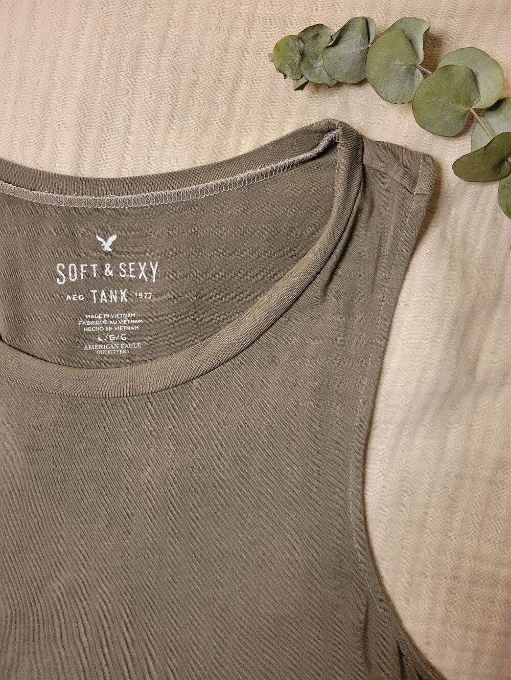 American Eagle Outfitters Soft & Sexy Tank - Olive